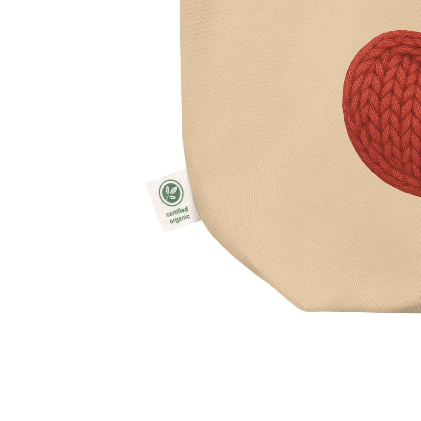 Faux Cozy Knit Cherry Bow Tote Bag