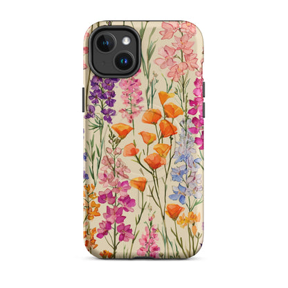 Colorful Botanical Phone Case – Watercolor Wildflower iPhone Case