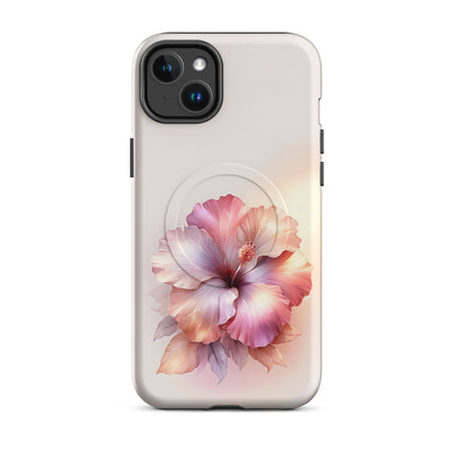 Pastel Hibiscus Floral Phone Case – Elegant Soft Aesthetic iPhone Cover