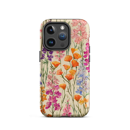 Colorful Botanical Phone Case – Watercolor Wildflower iPhone Case