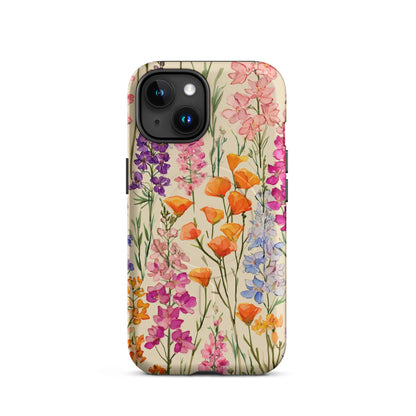 Colorful Botanical Phone Case – Watercolor Wildflower iPhone Case