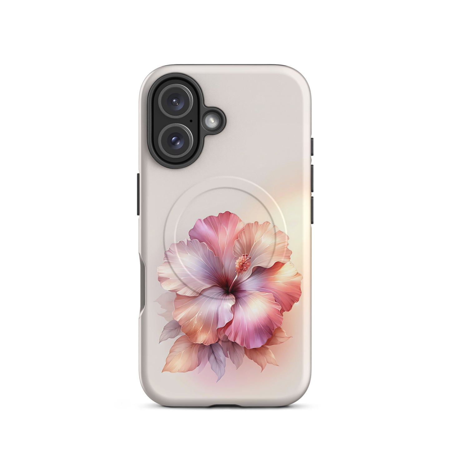 Pastel Hibiscus Floral Phone Case – Elegant Soft Aesthetic iPhone Cover