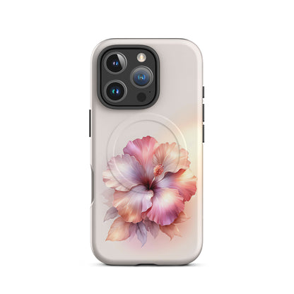 Pastel Hibiscus Floral Phone Case – Elegant Soft Aesthetic iPhone Cover