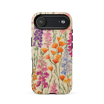 Pastel Hibiscus Floral Phone Case – Elegant Soft Aesthetic iPhone Cover