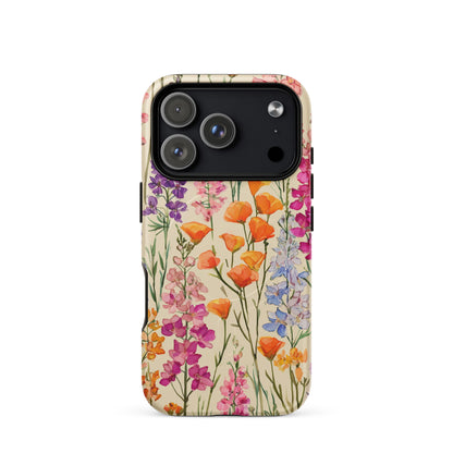 Colorful Botanical Phone Case – Watercolor Wildflower iPhone Case