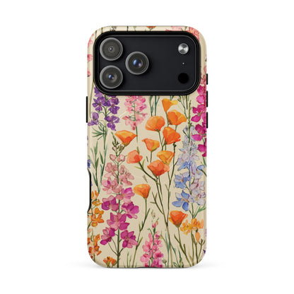 Colorful Botanical Phone Case – Watercolor Wildflower iPhone Case